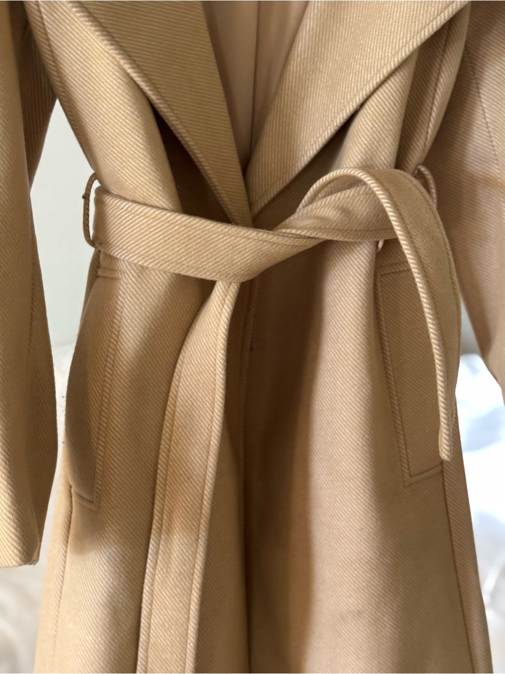 H&M Tan Wrap Belted Trench Coat - Picture 9 of 10